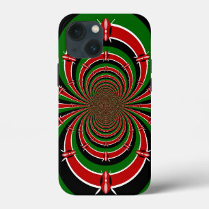 Vibrant Kenya Vision: Mirrored Kenyan Flagga Art