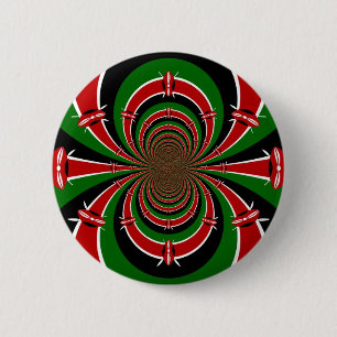 Vibrant Kenya Vision: Mirrored Kenyan Flagga Art Knapp