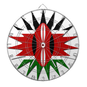 Vibrant Kenyan Flagga: An 18-Star Art Piltavla