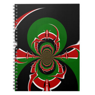 Vibrant Kenyan Flagga: En kraftfull konst Anteckningsbok