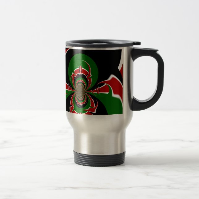 Vibrant Kenyan Flagga: En kraftfull konst Resemugg (Höger)