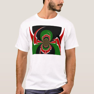 Vibrant Kenyan Flagga: En kraftfull konst T-shirt