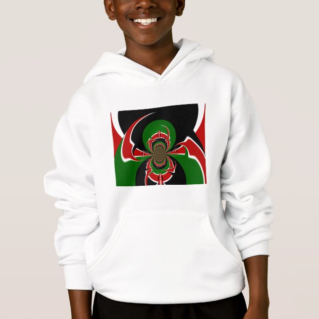 Vibrant Kenyan Flagga: En kraftfull konst T Shirt (Framsida)