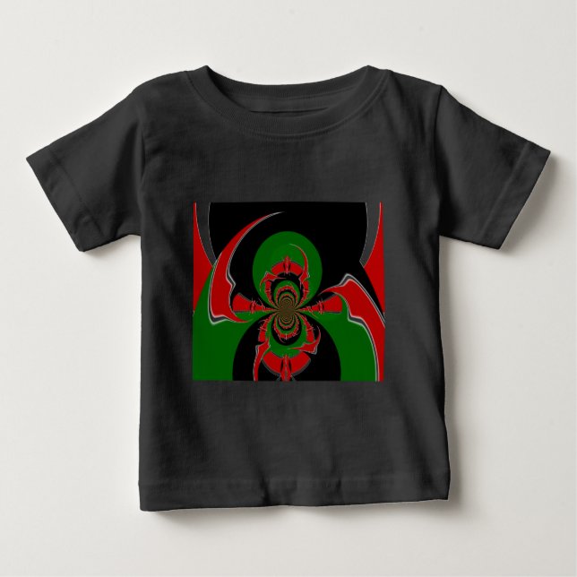 Vibrant Kenyan Flagga: En kraftfull konst Tee (Framsida)
