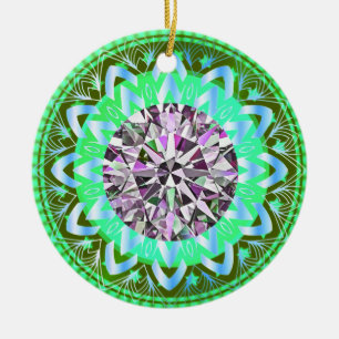 Vibrant keramisk cirkel Ornament