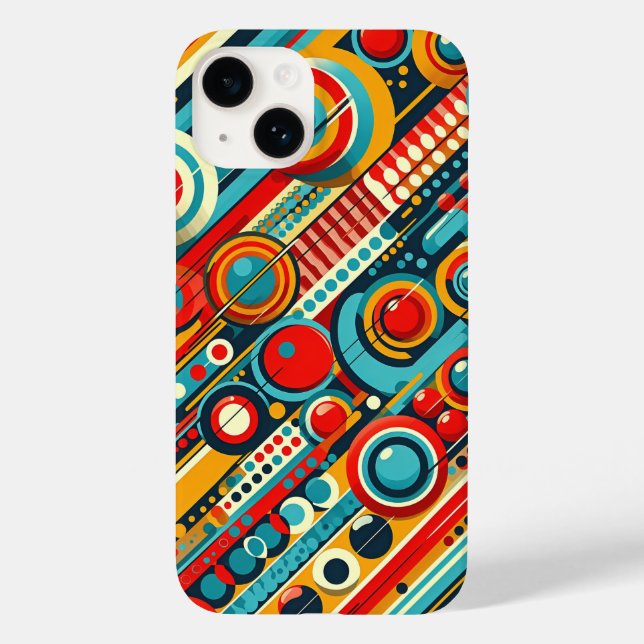 Vibrant Kinetic Geometric Circles Phone Case  (Baksida)