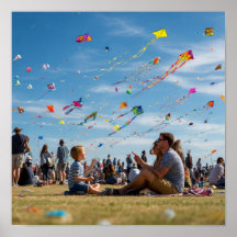 Vibrant Kite Festival - Kites Ove, Crowd under