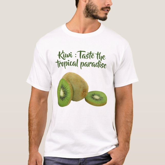 Vibrant Kiwi Fruit Print T-Shirt (Framsida)