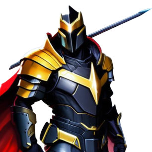 Vibrant Knight Kanvastryck Triptych