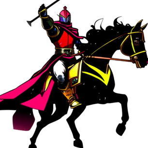 Vibrant Knight T-Shirt Dekorativ kudde Pappra Tall Klistermärken
