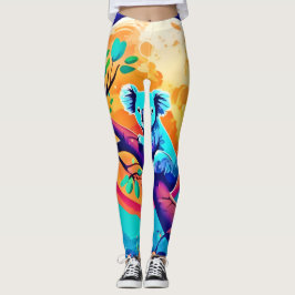 Vibrant Koala Måne Leggings