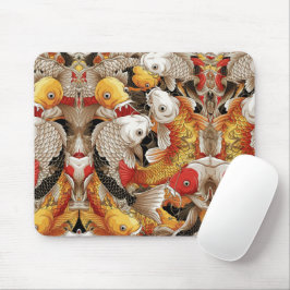 Vibrant Koi Harmony - Japansk koi Fish Seamless Musmatta
