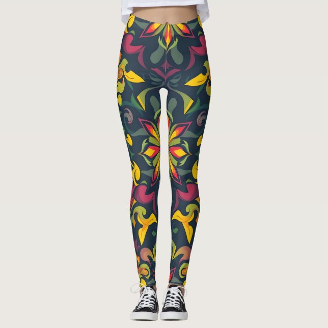 Vibrant konstnärlig Elegant för kvalitetsutskrift  Leggings (Framsida)