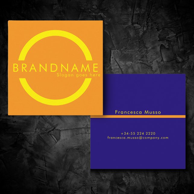 Vibrant kontrast färg, en modig modern fyrkantigt visitkort (Skapare uppladdad)