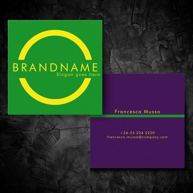 Vibrant kontrast färg, en modig modern fyrkantigt visitkort (Skapare uppladdad)