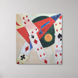 Vibrant kubismkort som målats upp av Raphael С ano Canvastryck