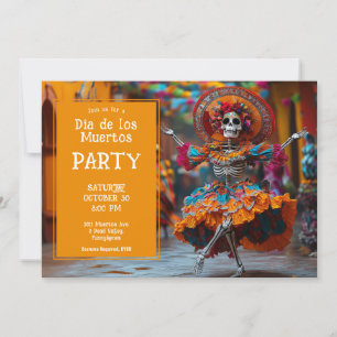 💀 Vibrant La Calavera dancer Inbjudningar