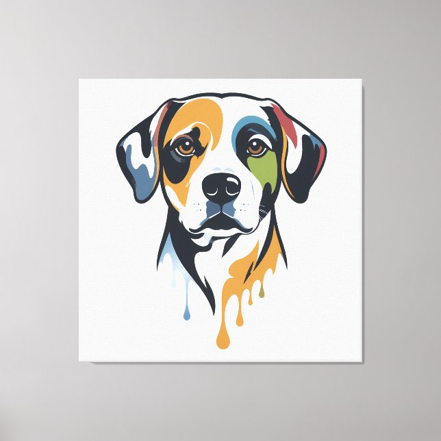 Vibrant Lab Pop Art Canvastryck (Framsida)