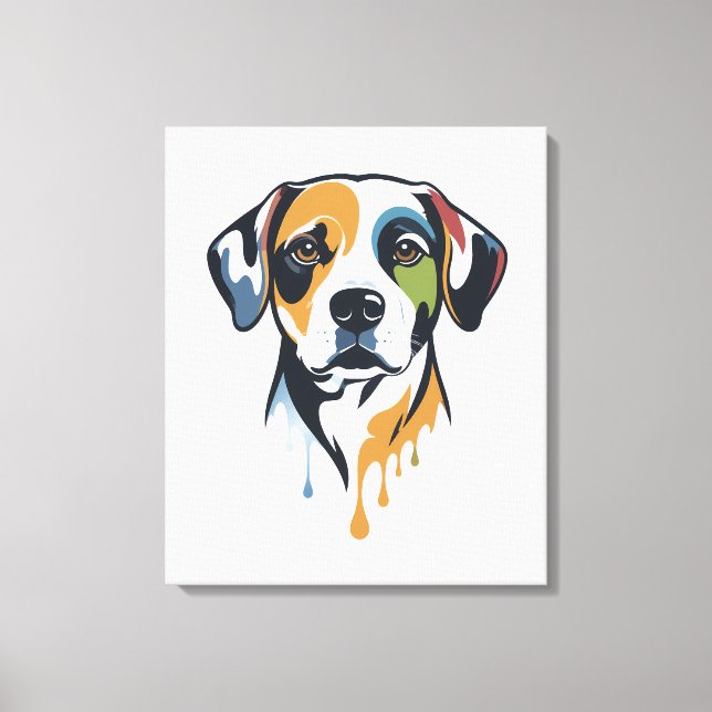 Vibrant Lab Pop Art Canvastryck (Framsida)
