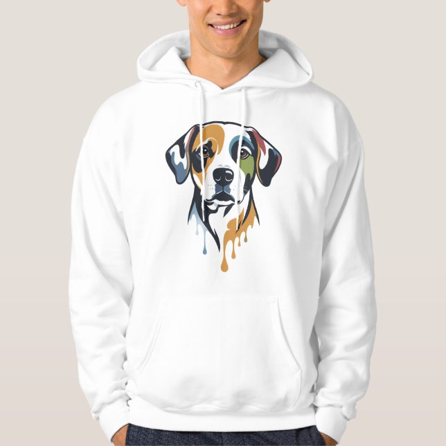 Vibrant Lab Pop Art Hoodie (Framsida)