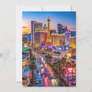 “Vibrant Las Vegas Strip vid solnedgång” Kort