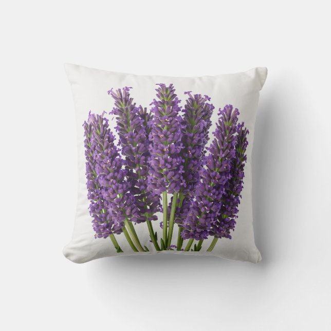 Vibrant Lavender Botanical Art Design Kudde (Framsida)