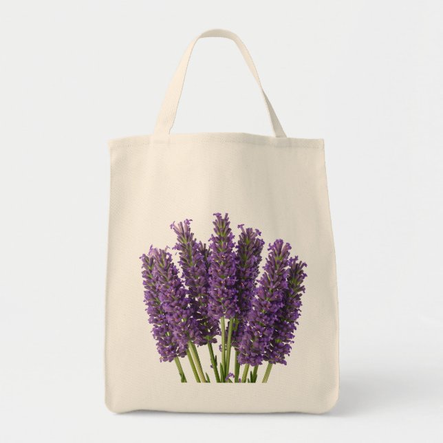 Vibrant Lavender Botanical Art Design Tygkasse (Framsidan)