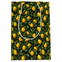 Vibrant Lemon Citrus Tree Pattern