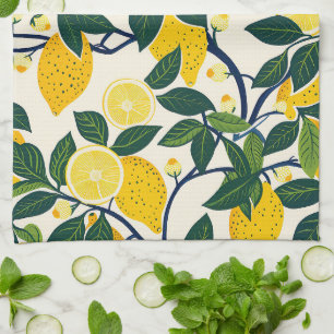 Vibrant Lemon Grove Kökshandduk