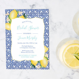 Vibrant Lemons Gult Teal Möhippa Inbjudningar