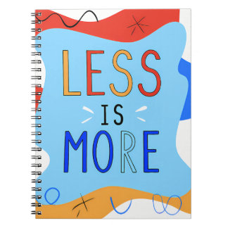 Vibrant "Less Is More" Abstract Graphic Anteckningsbok