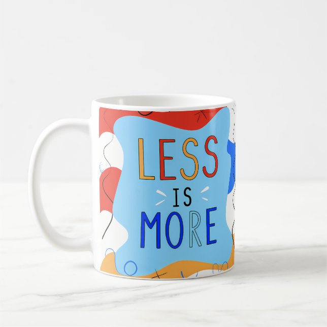 Vibrant "Less Is More" Abstract Graphic Kaffemugg (Vänster)