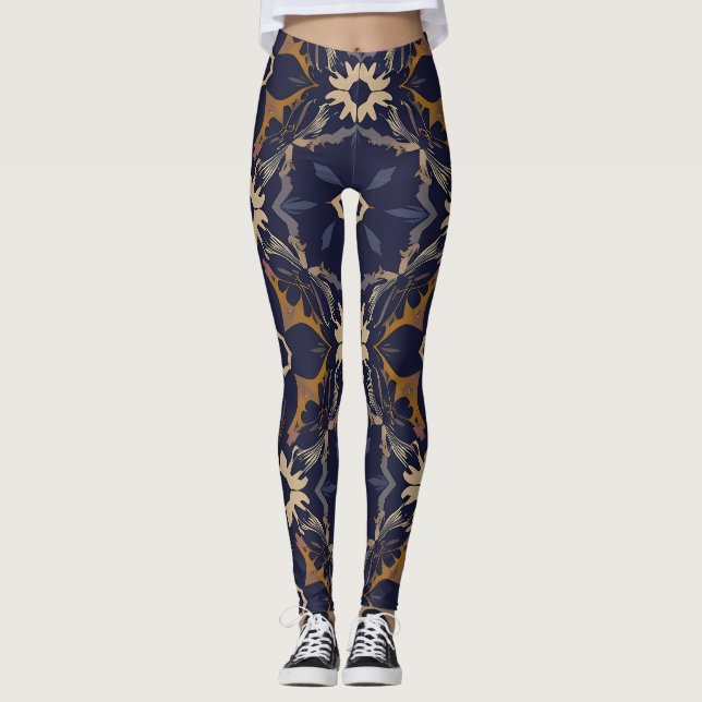 Vibrant "Less Is More" Abstract Graphic Leggings (Framsida)