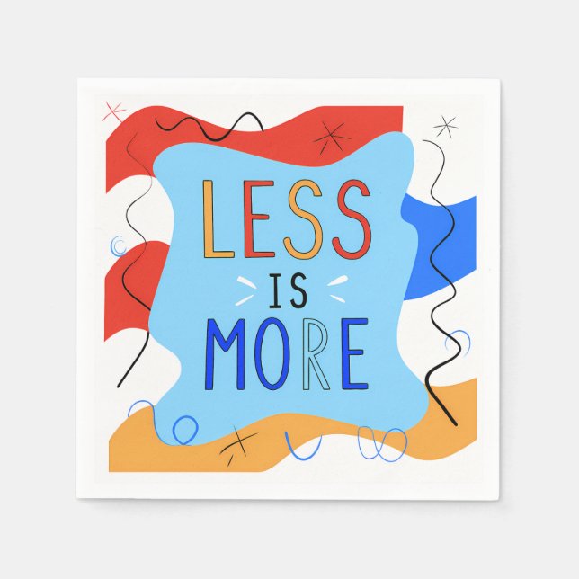 Vibrant "Less Is More" Abstract Graphic Pappersservett (Framsidan)