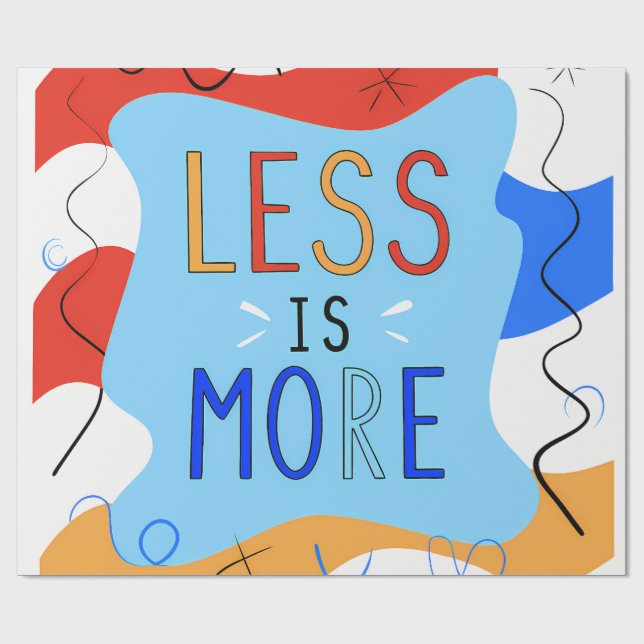 Vibrant "Less Is More" Abstract Graphic Presentpapper (Platt)