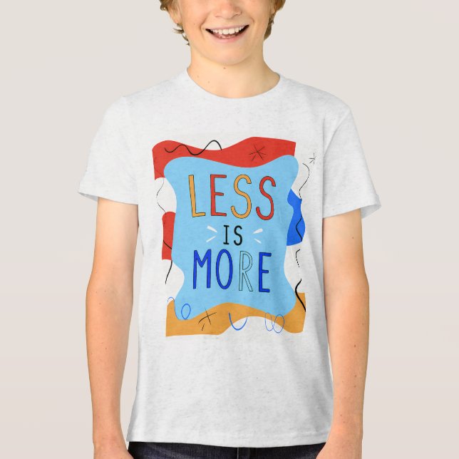 Vibrant "Less Is More" Abstract Graphic T Shirt (Framsida)