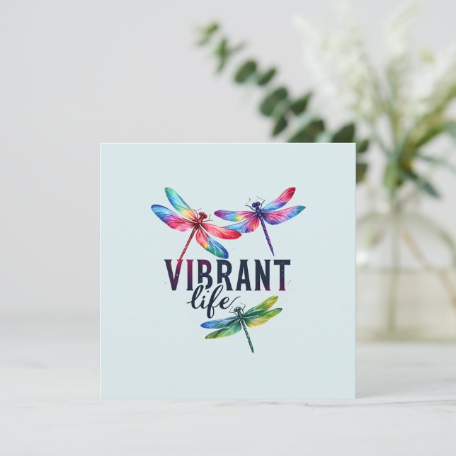 Vibrant Life - Artistisk Dragonfly (Stående Fram)