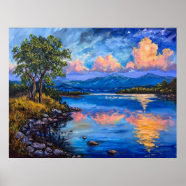 Vibrant liggande scen poster