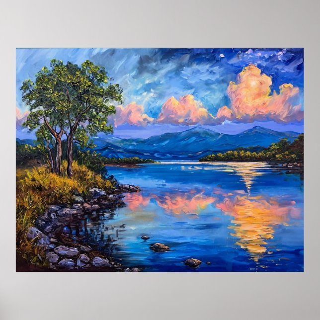 Vibrant liggande scen poster (Framsidan)