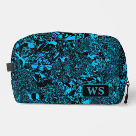 Vibrant Light Blue Monogram Toiletry Bag