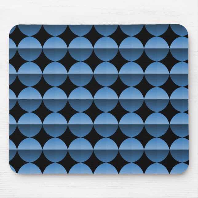 Vibrant Light Blue Retro Flair Mousepad Musmatta (Framsidan)