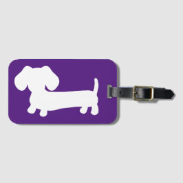 Vibrant Lila Dachshund Luggage Travel Märkre Bagagebricka