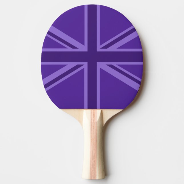 Vibrant Lila Färg Union Jack Pingisracket (Framsidan)