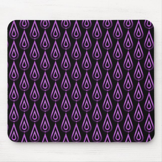 Vibrant Lila Flickering Flames Mousepad Musmatta (Framsidan)