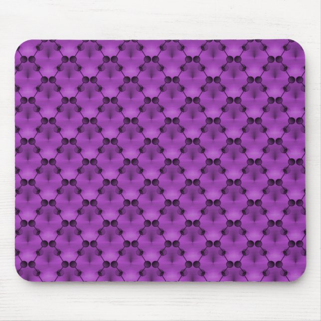 Vibrant Lila Retro Funk Circles Mousepad Musmatta (Framsidan)