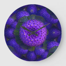 Vibrant Lila Speckled Mönster Clock