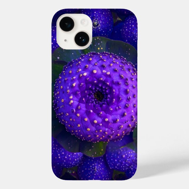 Vibrant Lila Speckled Nature iphone case (Baksida)