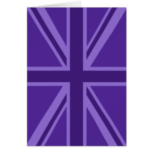 Vibrant Lila Union Jack Hälsningskort