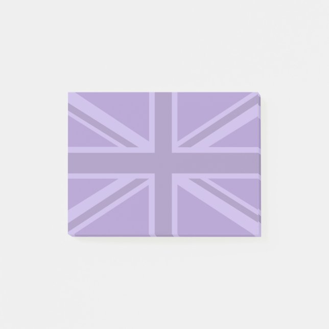 Vibrant Lila Union Jack Post-it Block (Framsida)