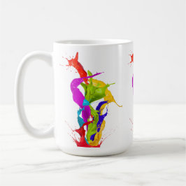 Vibrant Liquid Explosion: Abstract Paint Splash Kaffemugg